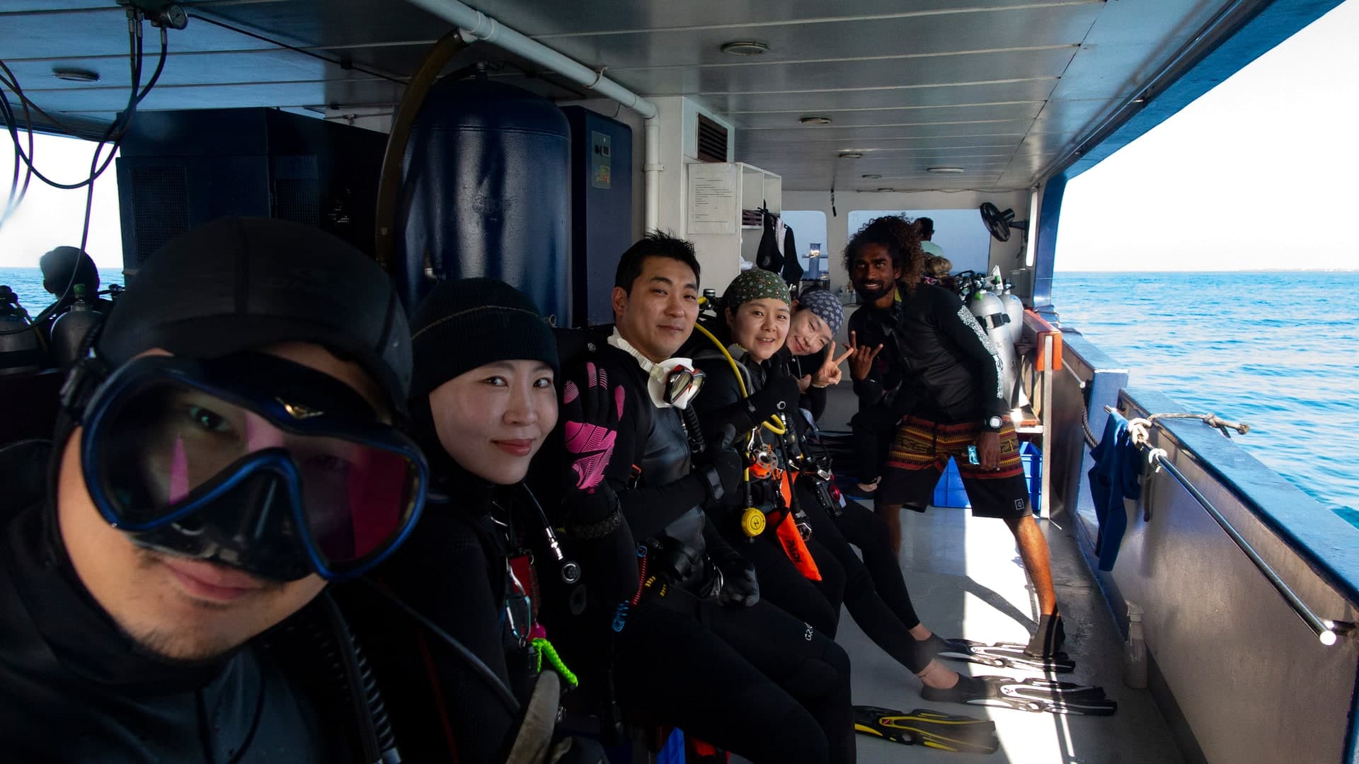 개방수역 다이빙 장면